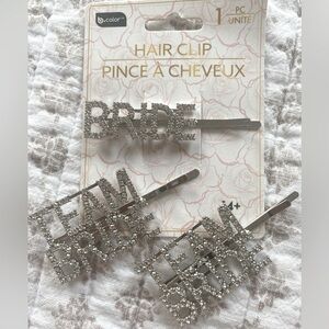 Team Bride and Bride hair pins perfect for bachelorette party or bridal shower.